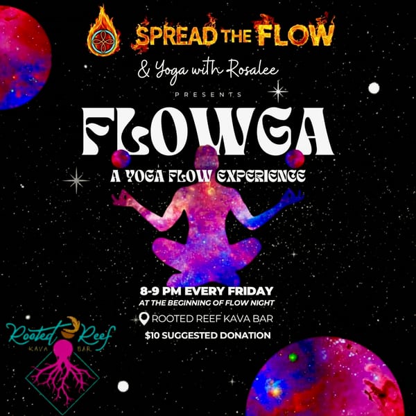 Flowga at Rooted Reef flyer